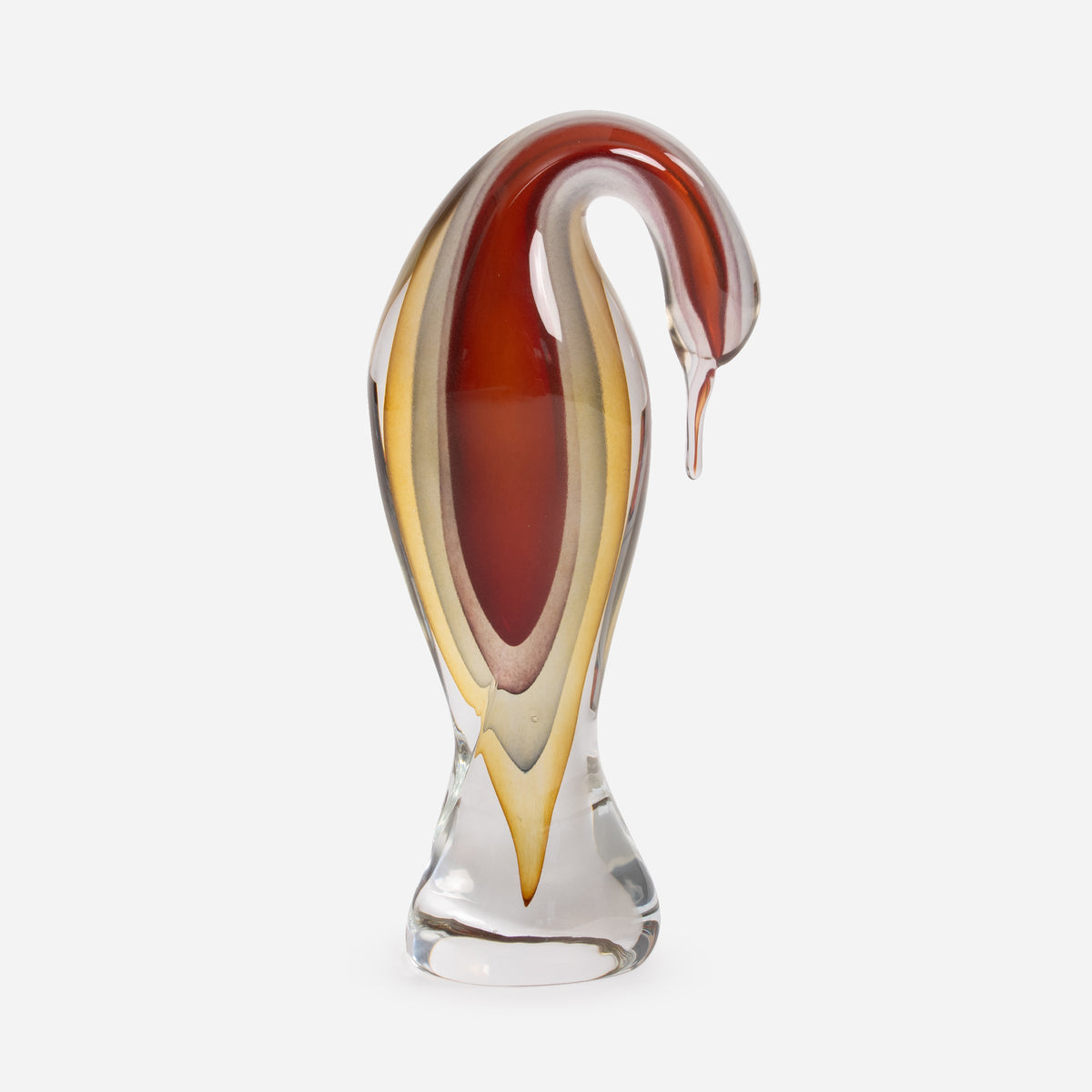 最終価格 ムラーノ ザネッティ MURANO Zanetti 花瓶/置物 Zanetti Murano Heron Sculpture – Modernica