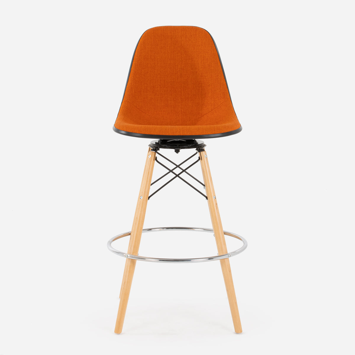Case Study® Upholstered Dowel Swivel Side Bar Stool – Modernica