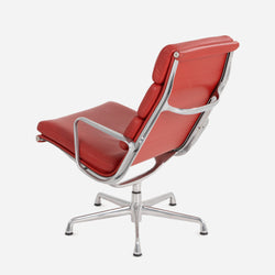 Vintage Eames for Herman Miller Rare Red Leather Soft Pad Chair