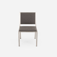 case-study®-stainless-dining-chair-armless-upholstered