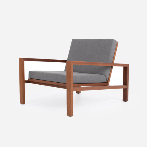 Case Study® Solid Wood Lounge Chair - Upholstered -Blend Coal