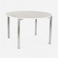 case-study®-stainless-floating-marble-dining-table