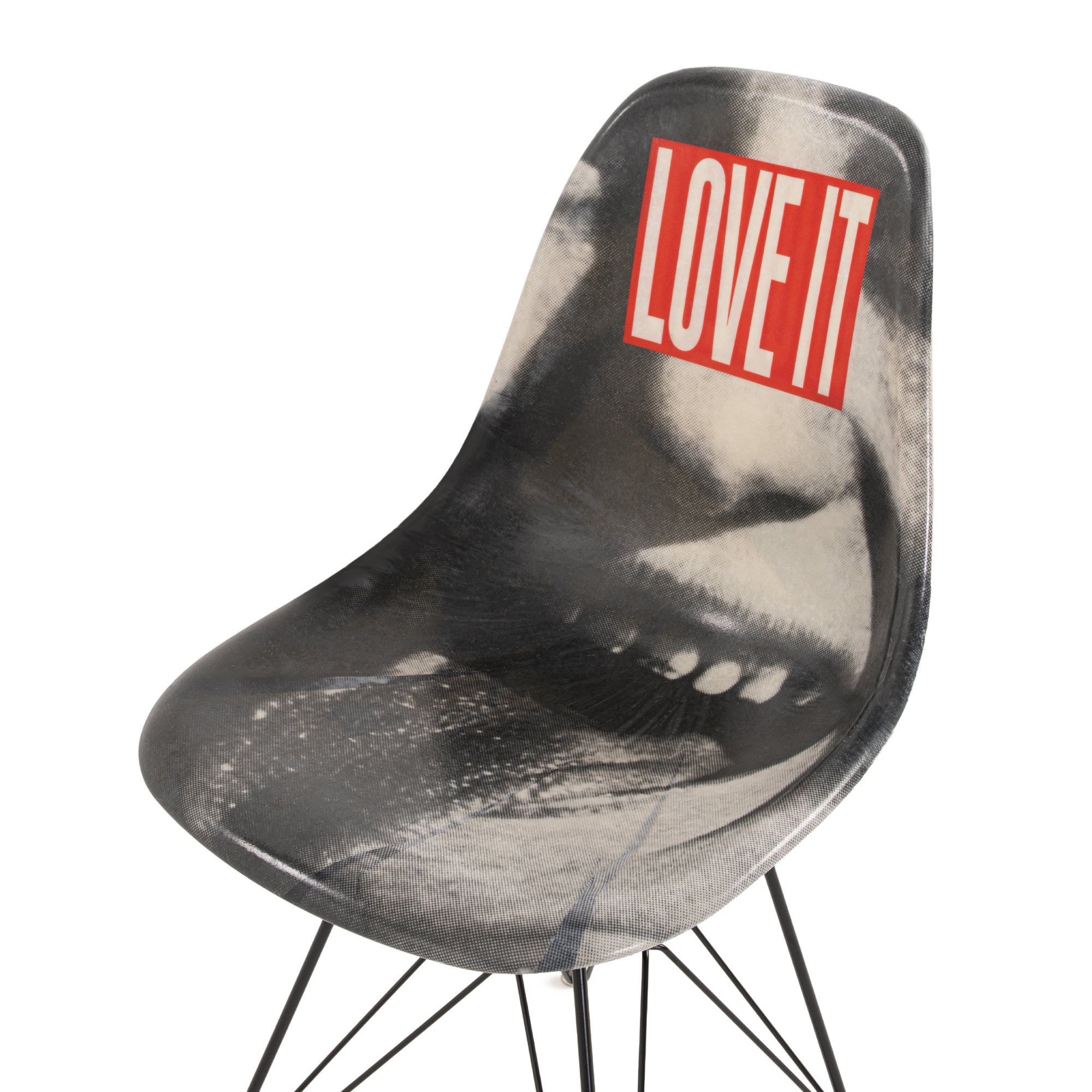 Case Study® Fiberglass Barbara Kruger Side Chair