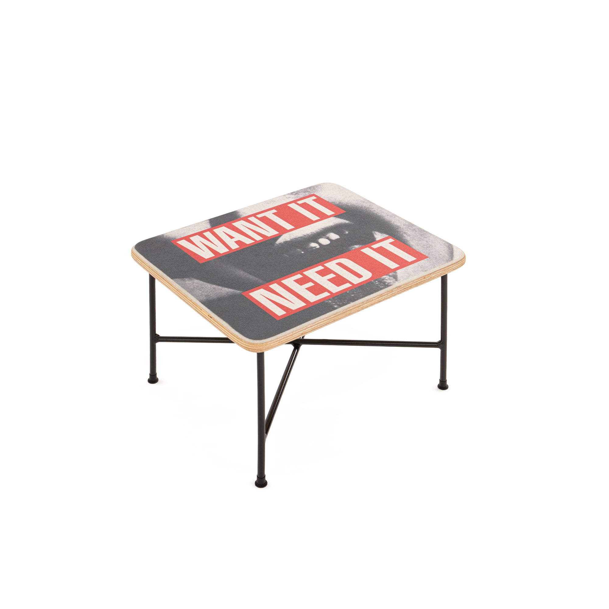 Case Study® Fiberglass Barbara Kruger Aiko Table