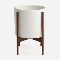 Ceramic White Wood Stand