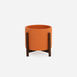 Ceramic Orange Wood Stand