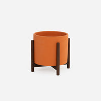 Ceramic Orange Wood stand