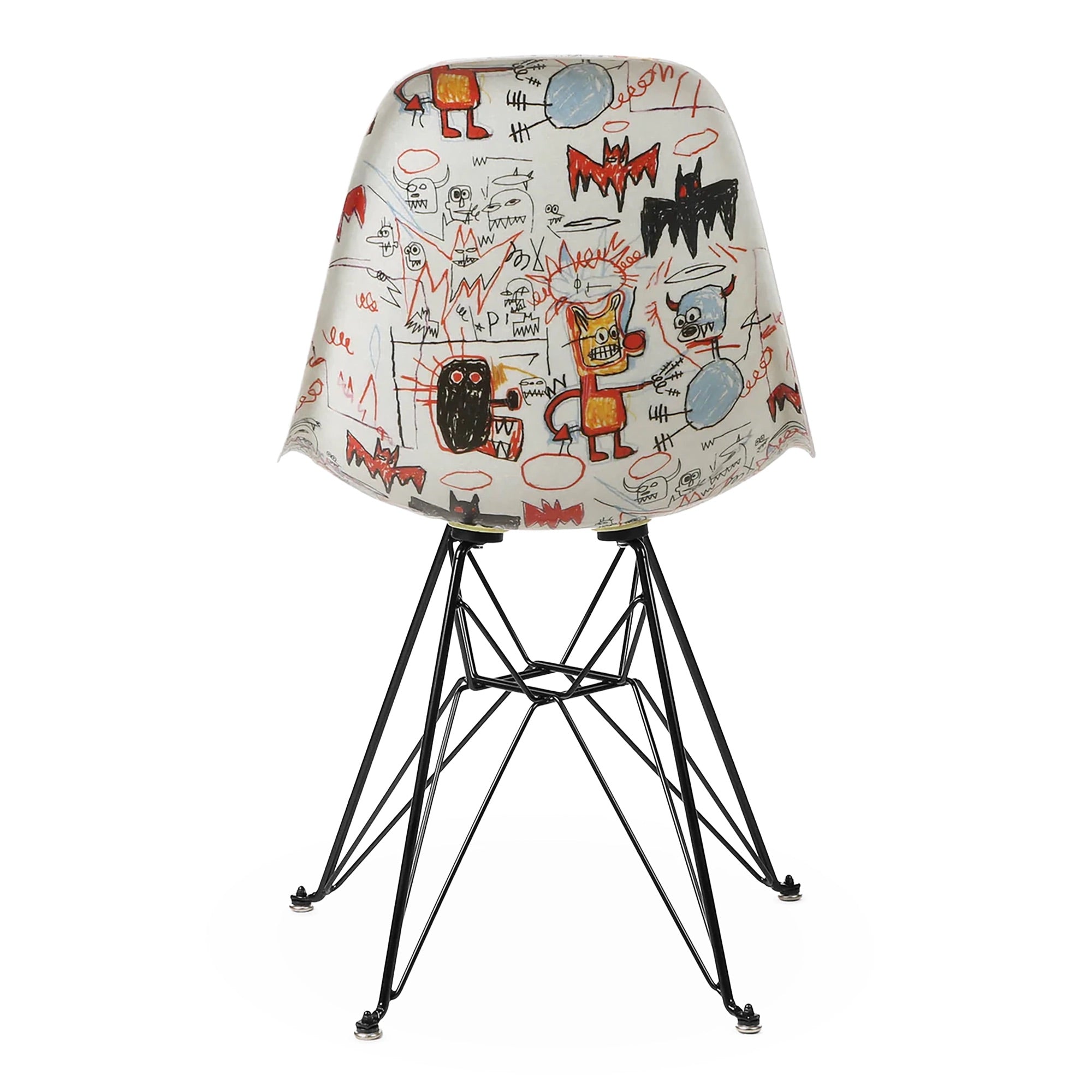 Case Study® Fiberglass Jean-Michel Basquiat Bats Eiffel Side Chair