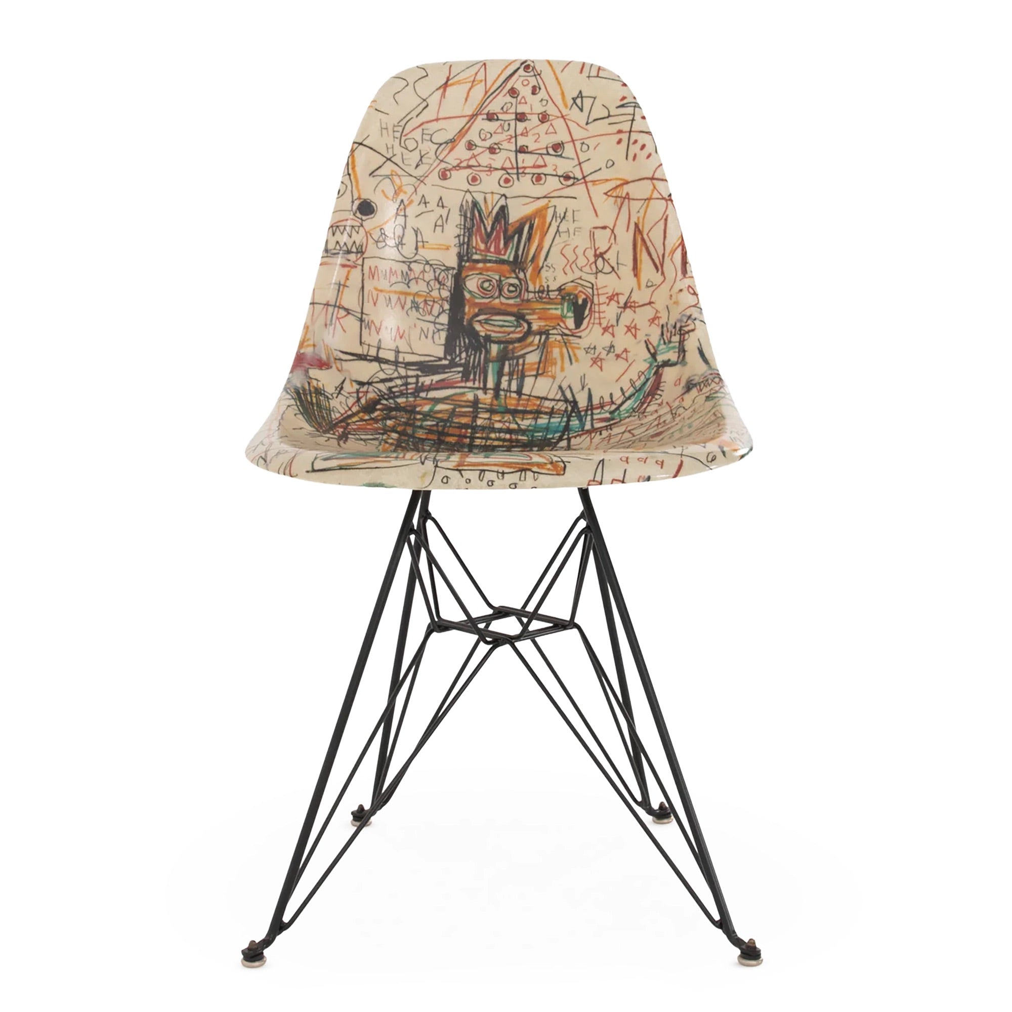Case Study® Fiberglass Jean-Michel Basquiat Connect the Dots Eiffel Side Chair