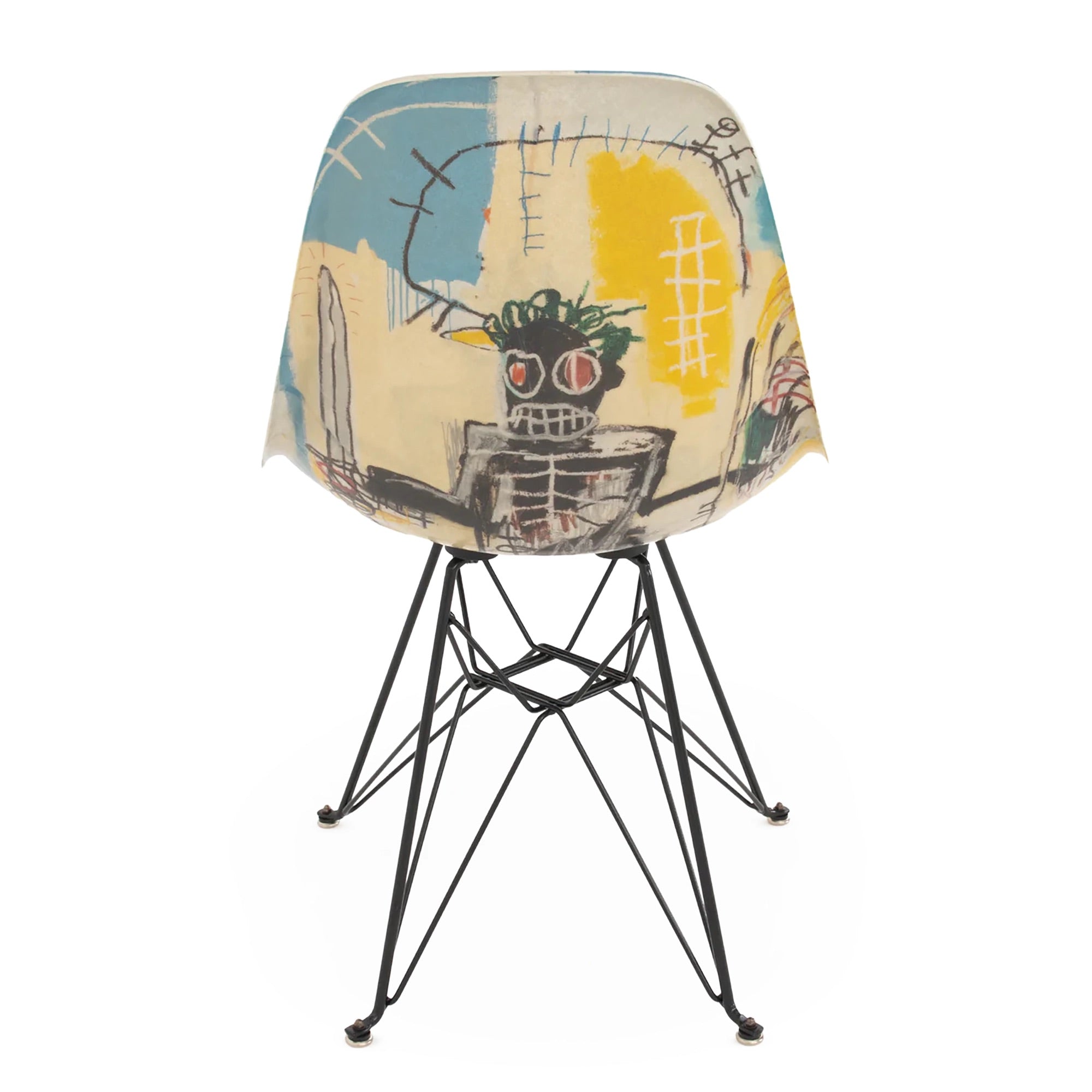 Case Study® Fiberglass Jean-Michel Basquiat Warrior Eiffel Side Chair