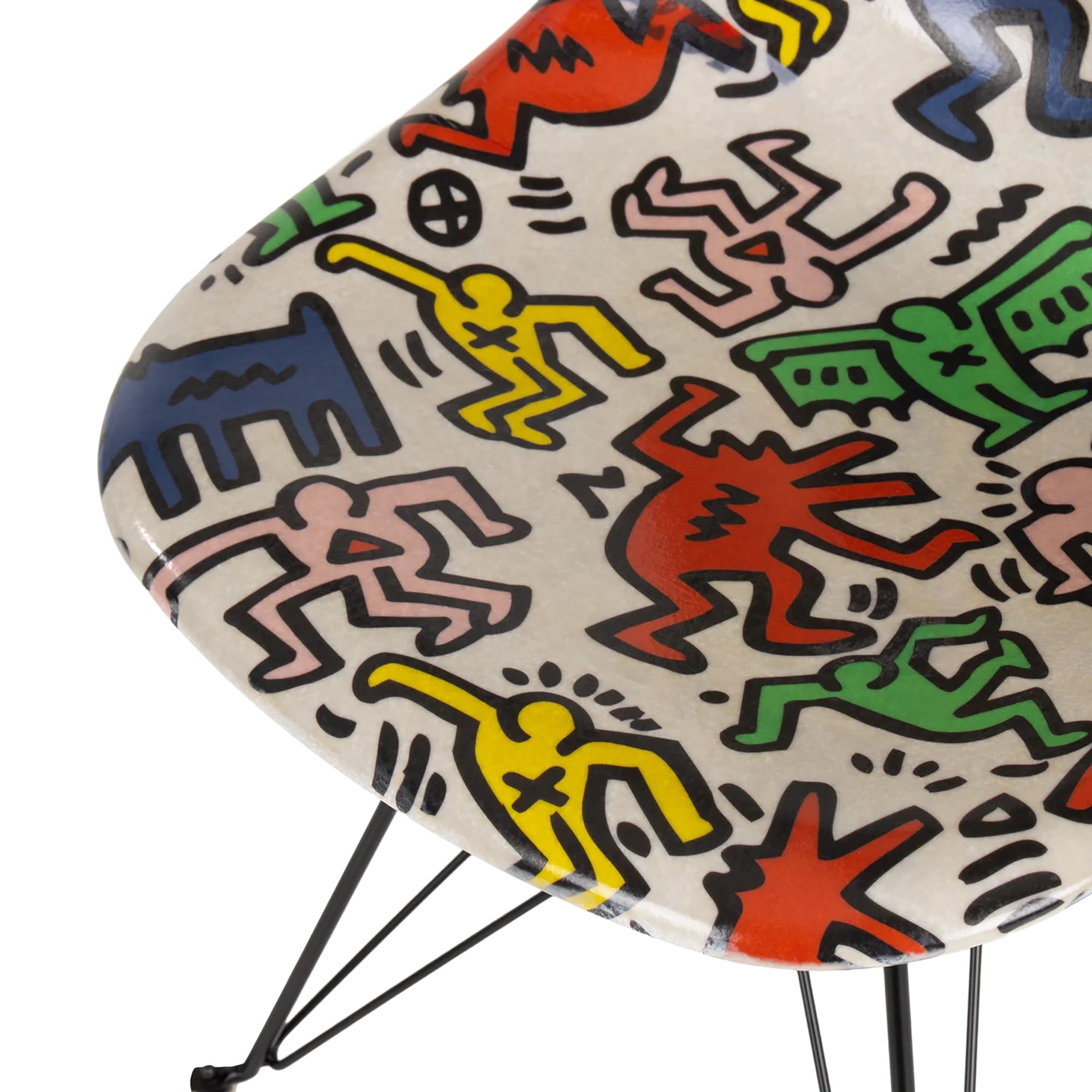 Case Study® Fiberglass Keith Haring Party Eiffel Side Chair
