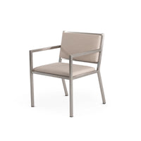 Case Study® Stainless Steel Upholstered Armchair