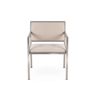 Case Study® Stainless Steel Upholstered Armchair