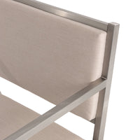 Case Study® Stainless Steel Upholstered Armchair
