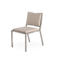 Case Study® Stainless Steel Upholstered Side Chair