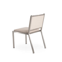 Case Study® Stainless Steel Upholstered Side Chair