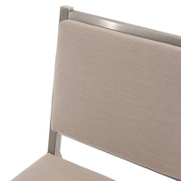 Case Study® Stainless Steel Upholstered Side Chair