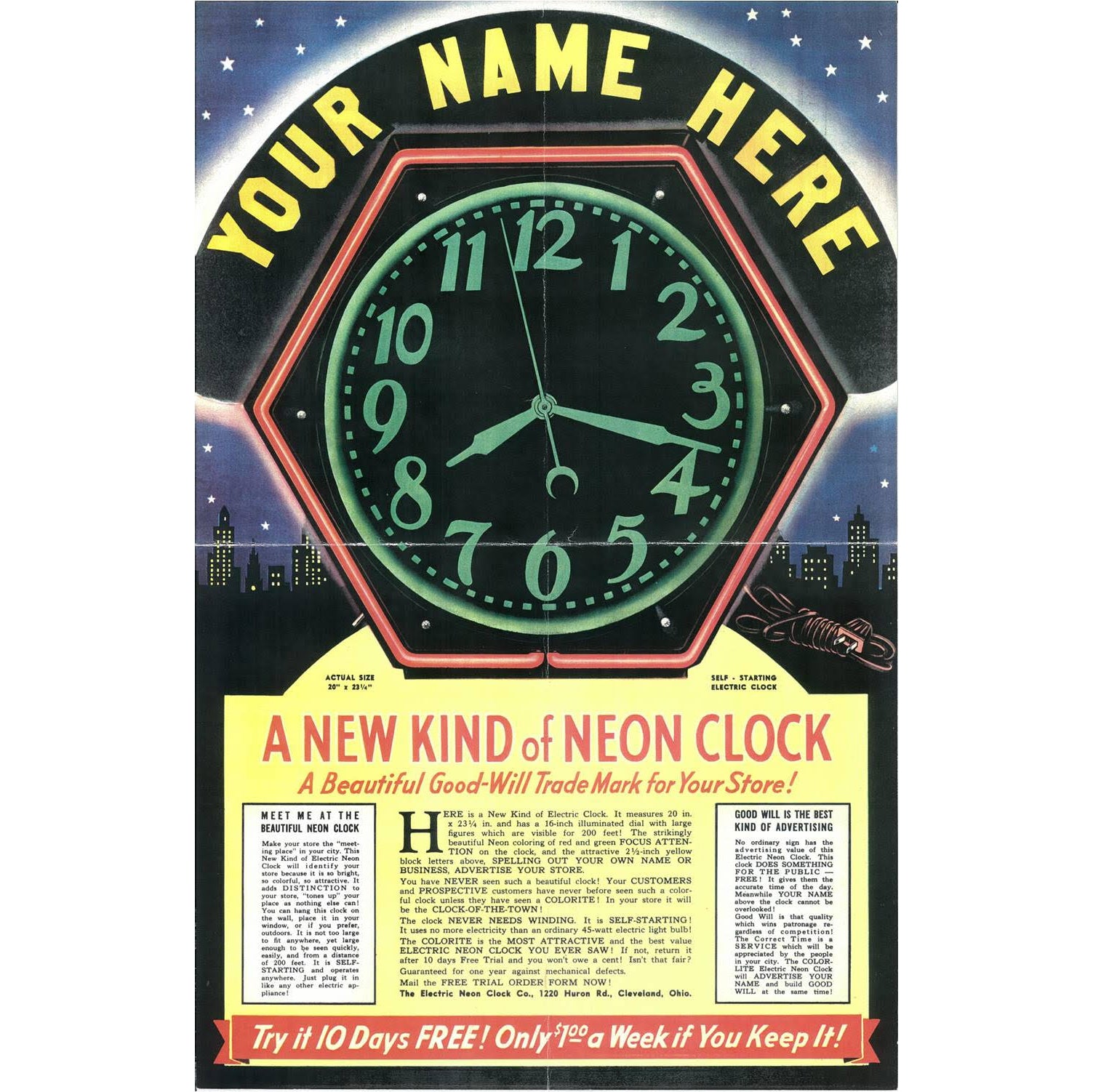 ColorLite Neon Clock