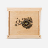 Brutalist Brass Piranha Wall Sculptures