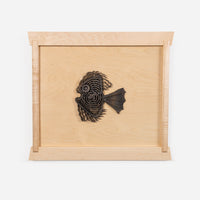 Brutalist Brass Piranha Wall Sculptures