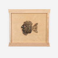 Brutalist Brass Piranha Wall Sculptures