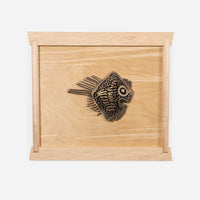 Brutalist Brass Piranha Wall Sculptures