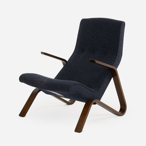 Grasshopper Chair - Navy / Walnut