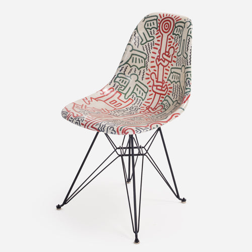 Case Study® Furniture Keith Haring Side Shell Eiffel Chair - Untitled 1983