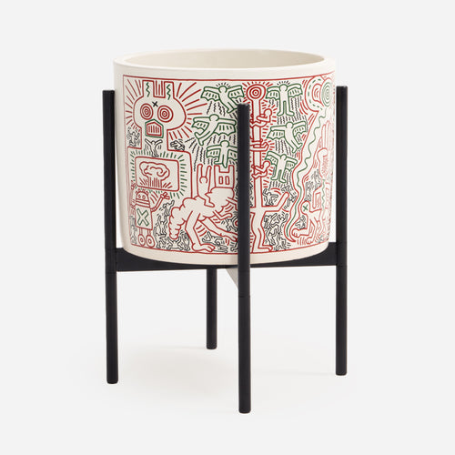 Case Study® Ceramics Keith Haring Untitled 1983 Small Cylinder with Stand