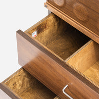 Custom CSU 120 Storage Unit Walnut 2 Drawer Split Sliding Dimple Doors