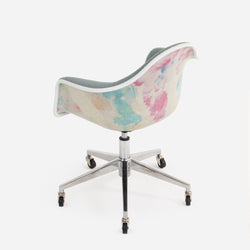 Case Study Furniture® Upholstered Arm Shell Rolling - Mainline Flax Bayswater / Tie Dye