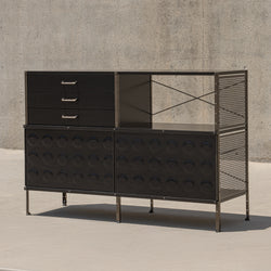 Pre-Configured Case Study® Furniture 220 Storage Unit - Black with Drawers