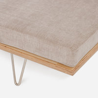 Case Study® Furniture V-leg Daybed - Adelaide Taupe Natural Stain