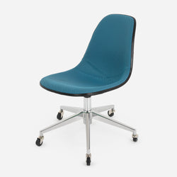 Case Study Furniture® Upholstered Side Shell Rolling - Dashed Blue / Nantucket