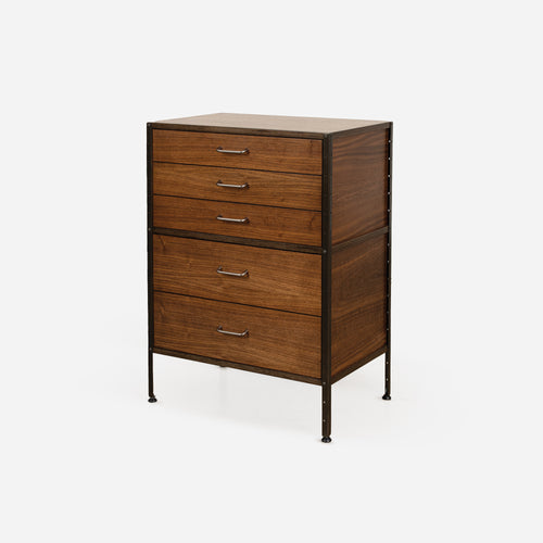 Pre-Configured Case Study® Furniture 210 Storage Unit - Walnut With Drawers