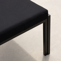 case-study®-stainless-end-bench-upholstered-raven-black