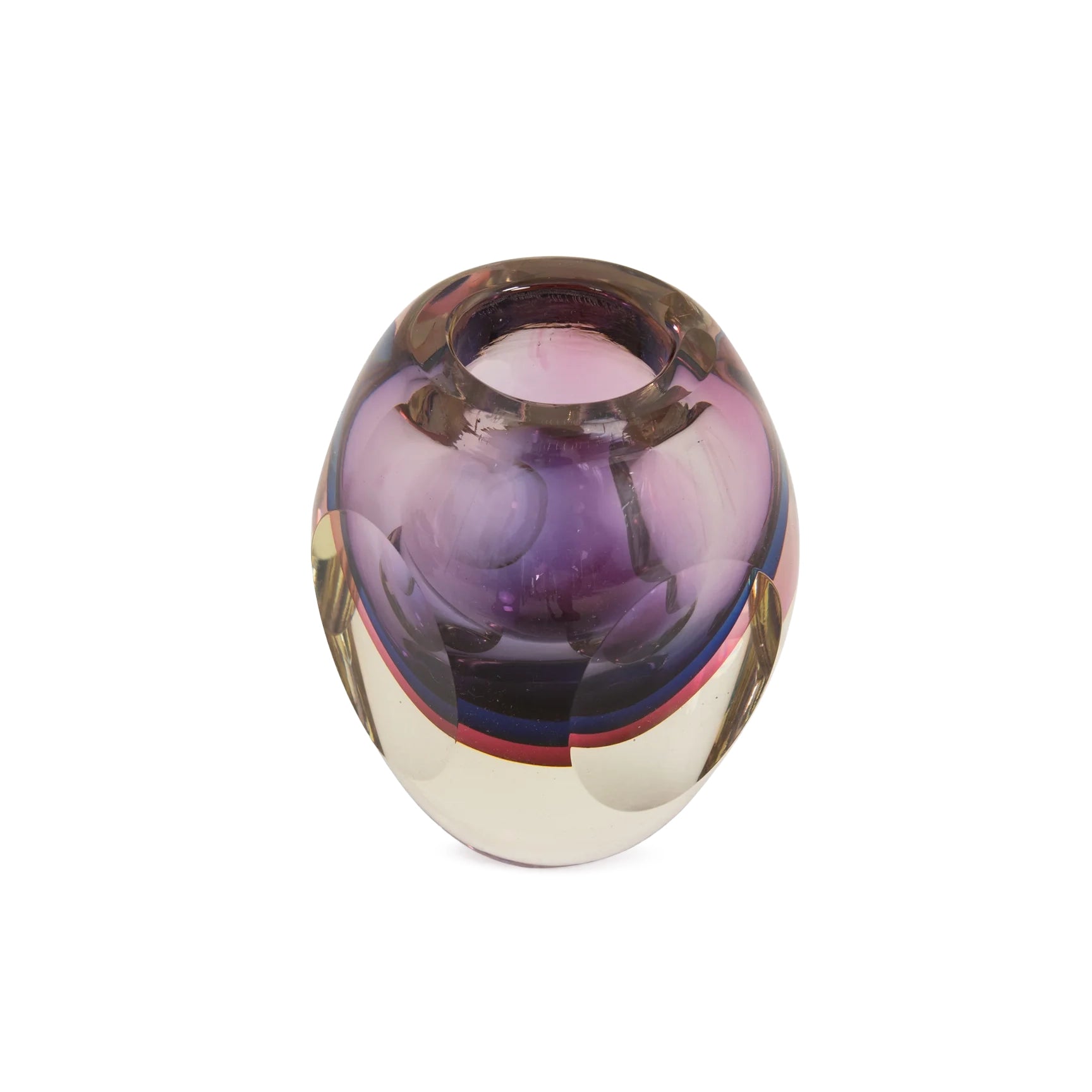 Flavio Poli Faceted Glass Vase