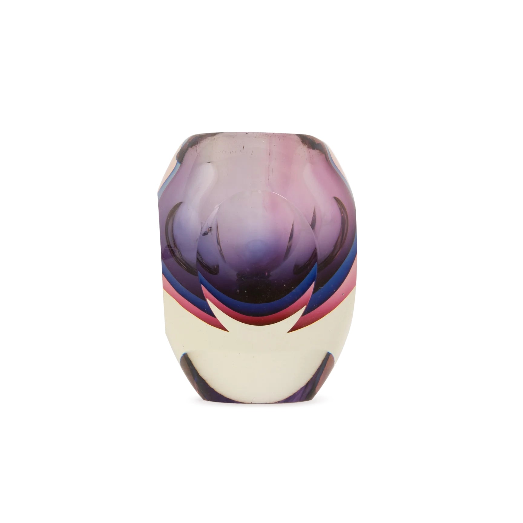 Flavio Poli Faceted Glass Vase