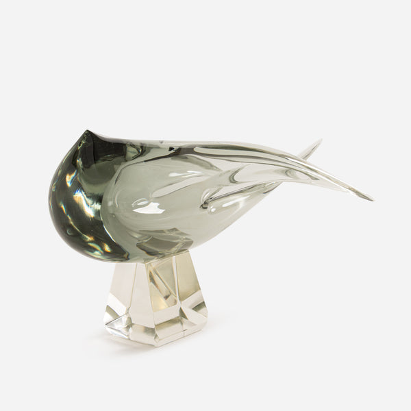 Zanetti Murano Large Abstract Glass Fish Sculpture – Modernica