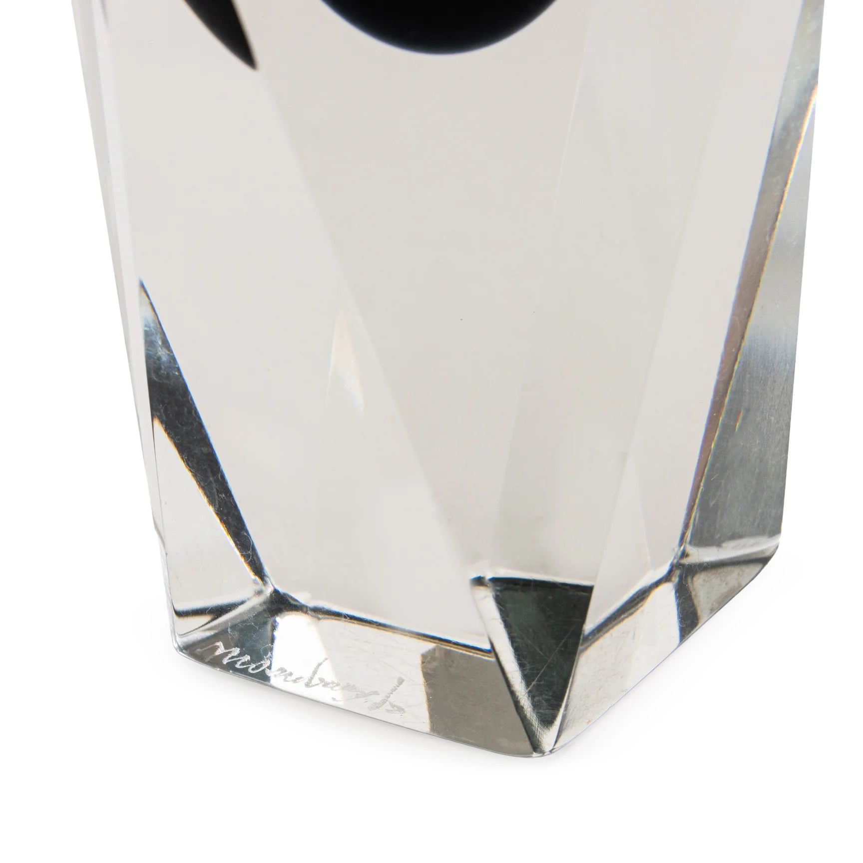 Sommerso Art Glass by Murano Smoke Grey Vase