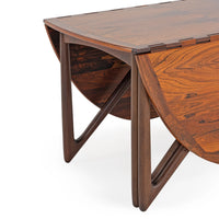 Niels Koefoed Rosewood Drop-Leaf Table & Henning Kjaernulf Rosewood Dining Chairs