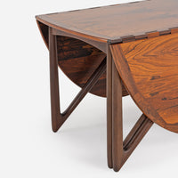 Niels Koefoed Rosewood Drop-leaf Table & Henning Kjaernulf Rosewood Dining Chairs