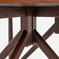 Niels Koefoed Rosewood Drop-leaf Table & Henning Kjaernulf Rosewood Dining Chairs