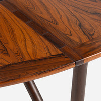 Niels Koefoed Rosewood Drop-leaf Table & Henning Kjaernulf Rosewood Dining Chairs