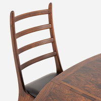 Niels Koefoed Rosewood Drop-leaf Table & Henning Kjaernulf Rosewood Dining Chairs