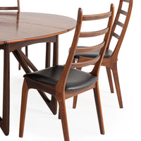 Niels Koefoed Rosewood Drop-Leaf Table & Henning Kjaernulf Rosewood Dining Chairs