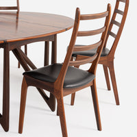 Niels Koefoed Rosewood Drop-leaf Table & Henning Kjaernulf Rosewood Dining Chairs