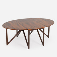 Niels Koefoed Rosewood Drop-leaf Table & Henning Kjaernulf Rosewood Dining Chairs