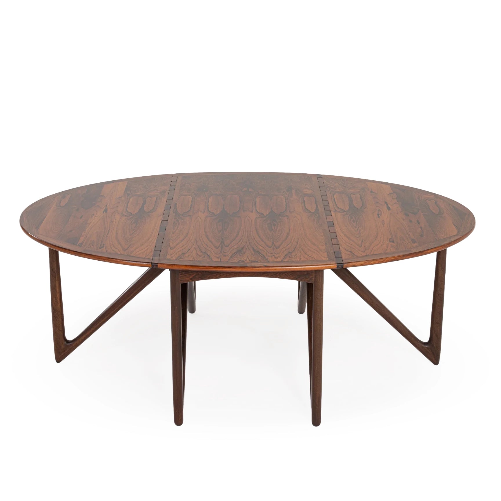Niels Koefoed Rosewood Drop-Leaf Table & Henning Kjaernulf Rosewood Dining Chairs