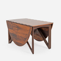 Niels Koefoed Rosewood Drop-leaf Table & Henning Kjaernulf Rosewood Dining Chairs